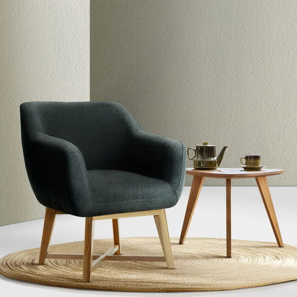 Armchair Tub Chair Charcoal Aston
