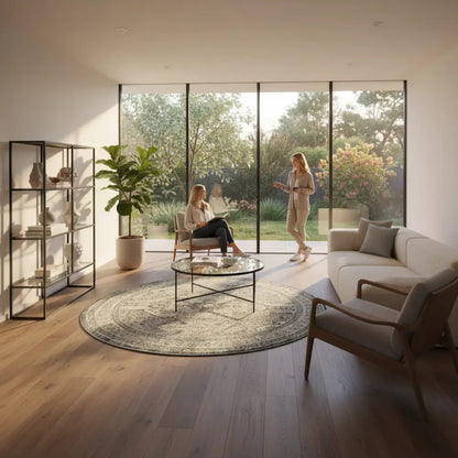 Aubre Contemporary Area Rug - Charcoal - 160x160