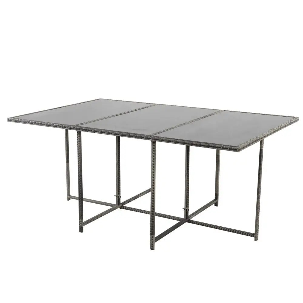 Bali 11 Piece Outdoor Dining Set-grey