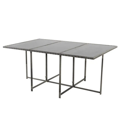 Bali 11 Piece Outdoor Dining Set-grey