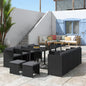 Bali 13pc Outdoor Dining Set-black