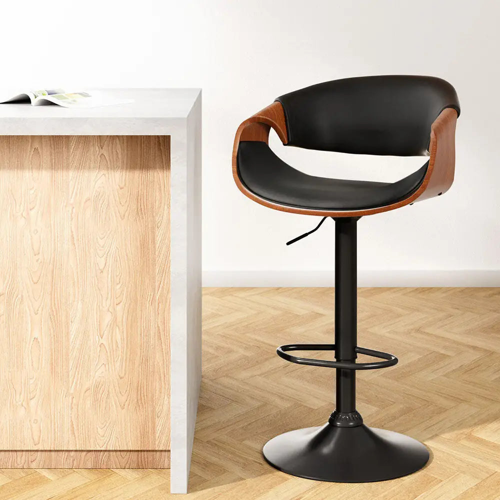 Bar Stools Gas Lift Leather W/armrest