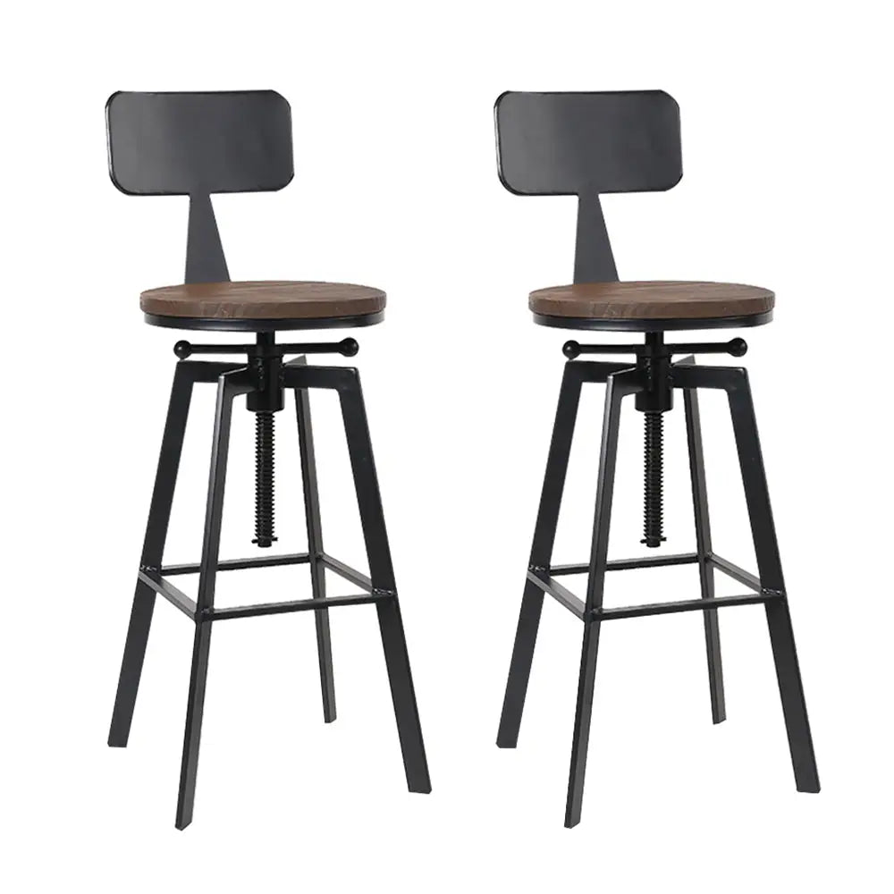 Bar Stools Kitchen Counter Chairs Vintage Metal X2