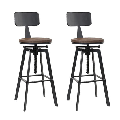 Bar Stools Kitchen Counter Chairs Vintage Metal X2
