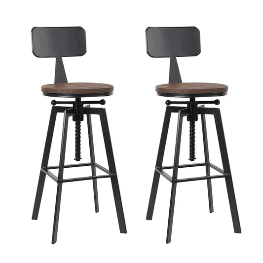 Bar Stools Kitchen Counter Chairs Vintage Metal X2