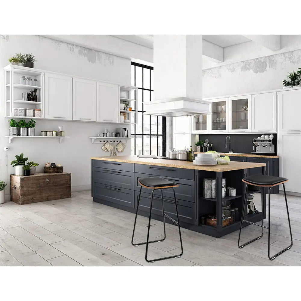 Bar Stools Kitchen Counter Metal Chairs X2