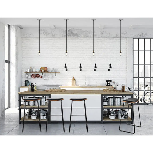 Bar Stools Kitchen Counter Metal Chairs X2
