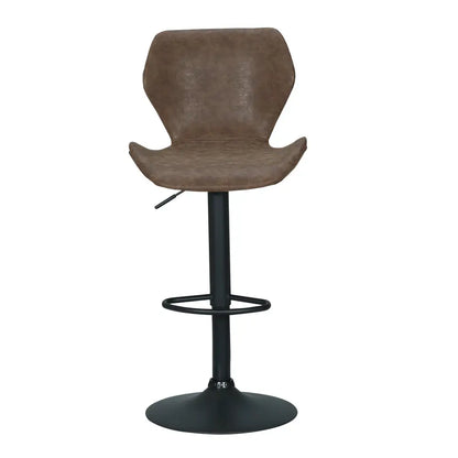 Bar Stools Kitchen Counter Swivel Gas Lift Vintage Chairs Brown X2