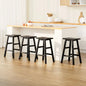 Bar Stools Kitchen Counter Wooden Chairs Black X4