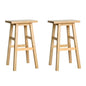 Bar Stools Kitchen Counter Wooden Chairs Natural X2