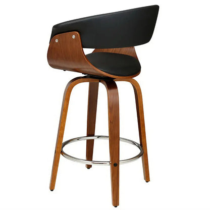 Bar Stools Swivel Pu Seat Wooden