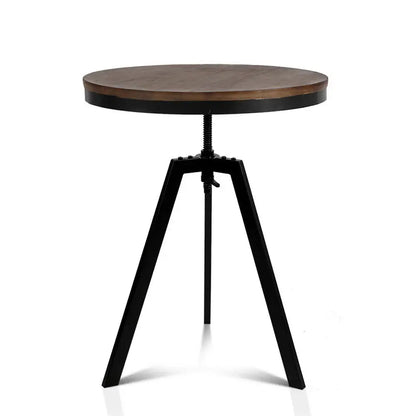 Bar Table 67-86cm Height Round Brown