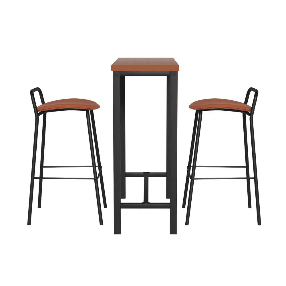 Bar Table and Stools Set Dining Desk Kitchen Chairs Cafe Pub