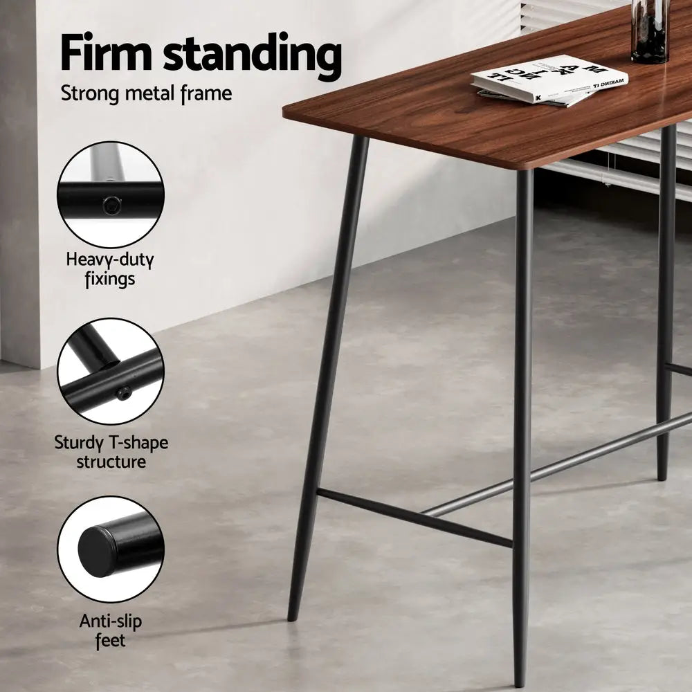 Bar Table and Stools Set Dining Desk Kitchen Chairs Cafe Pub