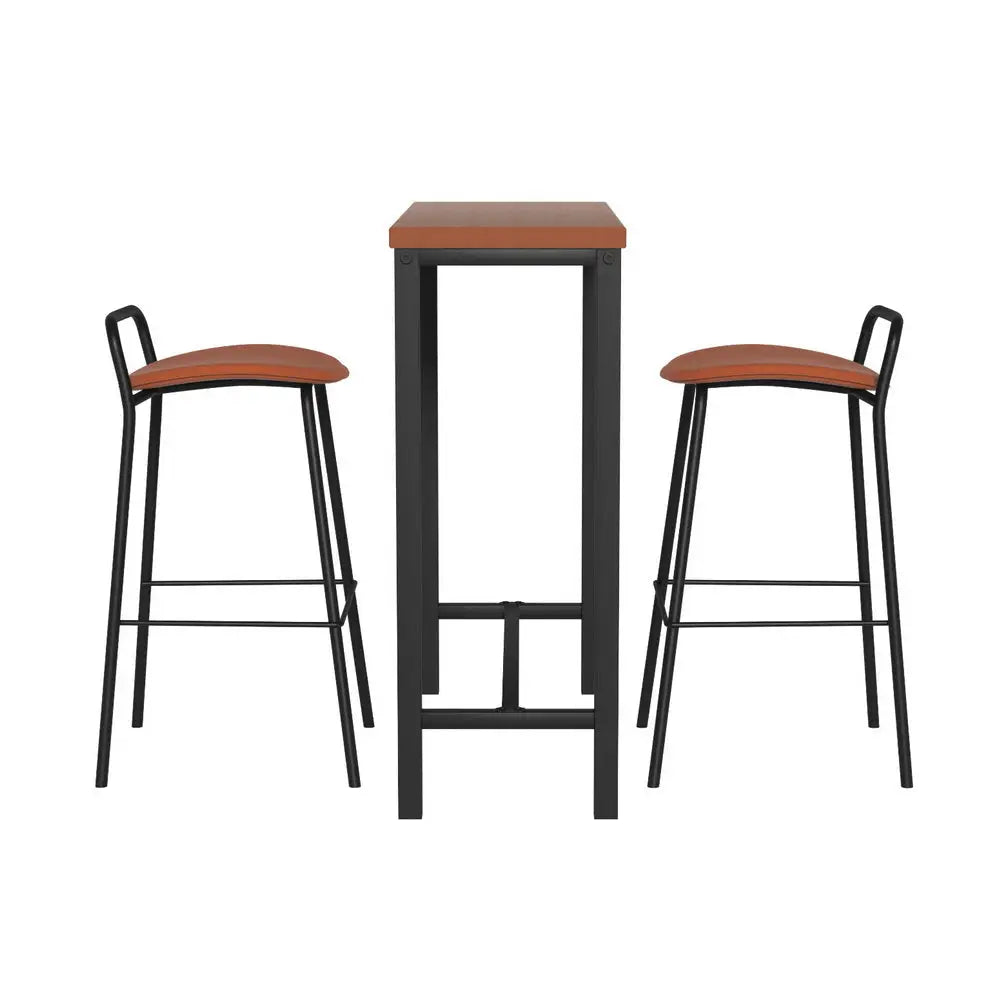 Bar Table and Stools Set Dining Desk Kitchen Chairs Cafe Pub