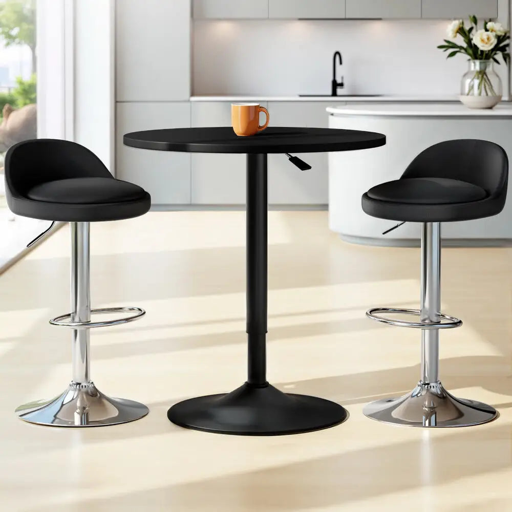 Bar Table and Stools Set Dining Desk Kitchen Chairs Cafe Pub