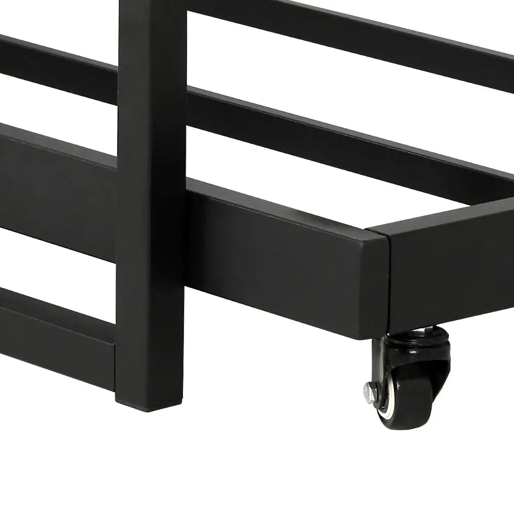 Bed Frame 2x Single Size Metal Trundle Daybed Dean