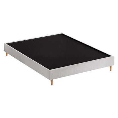 Bed Frame Double Size Beige Zora