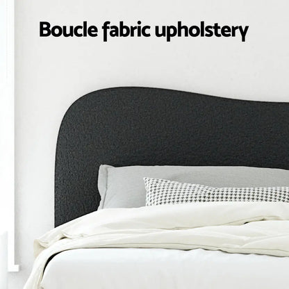 Bed Frame Double Size Boucle Dara
