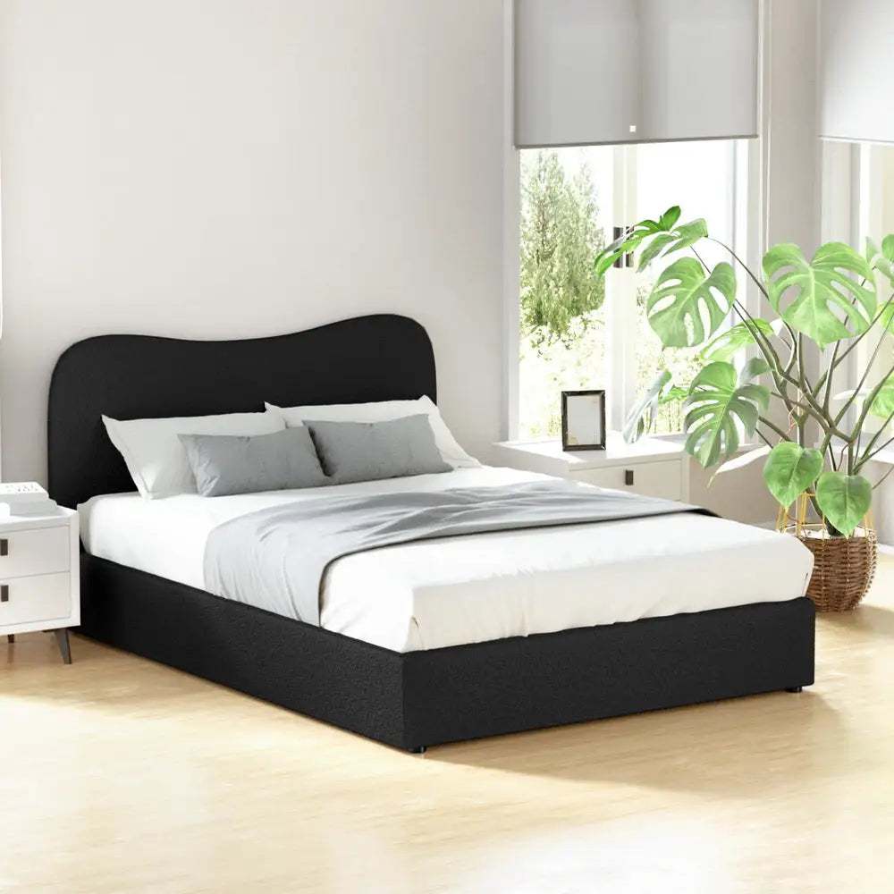 Bed Frame Double Size Boucle Dara