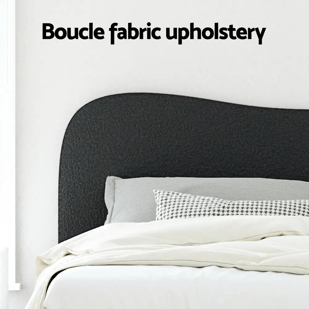 Bed Frame Double Size Boucle Dara