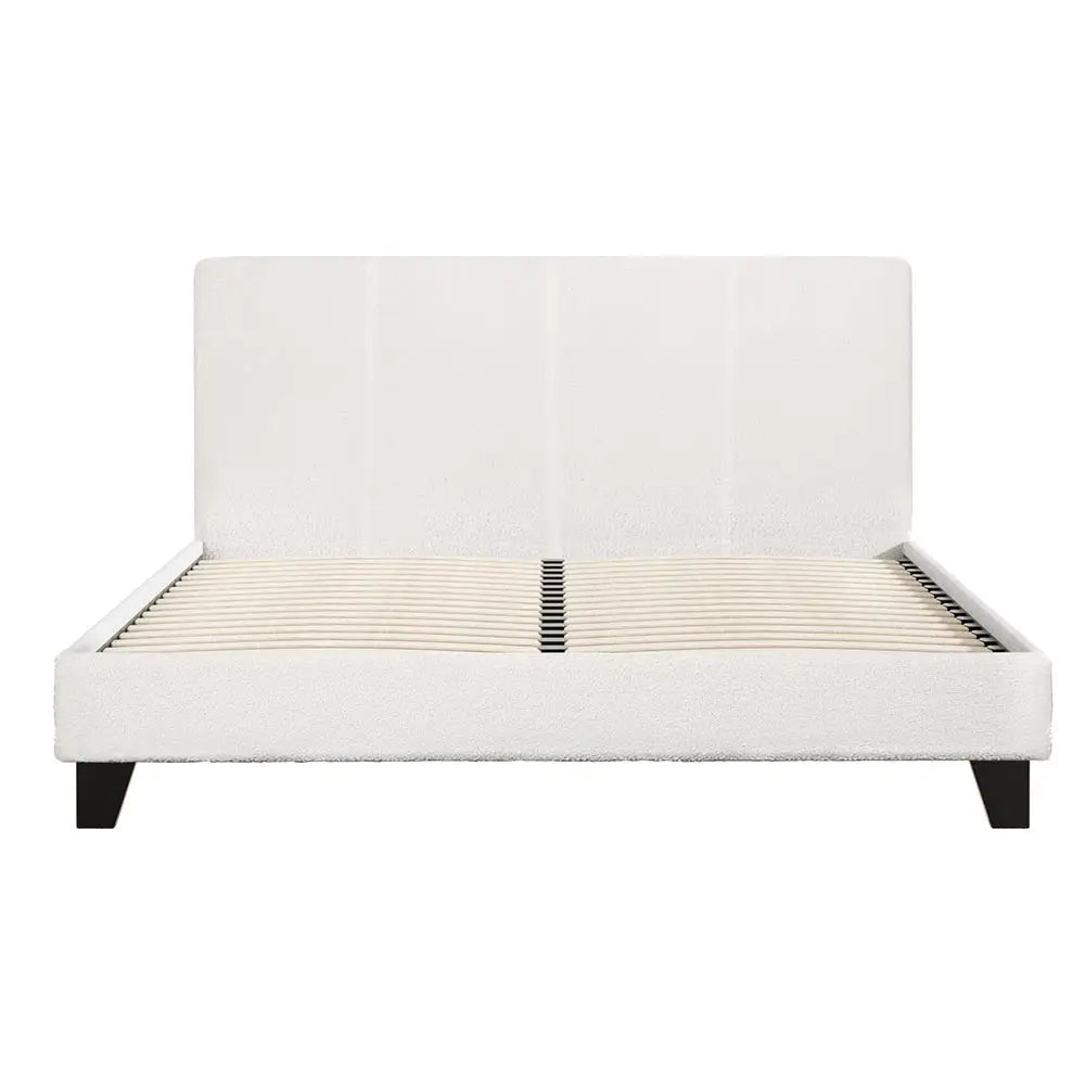 Bed Frame Double Size Boucle Neo