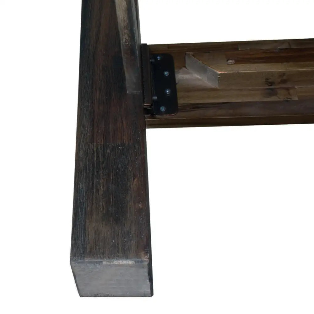 Bed Frame Double Size in Solid Wood Veneered Acacia Bedroom Timber Slat Chocolate