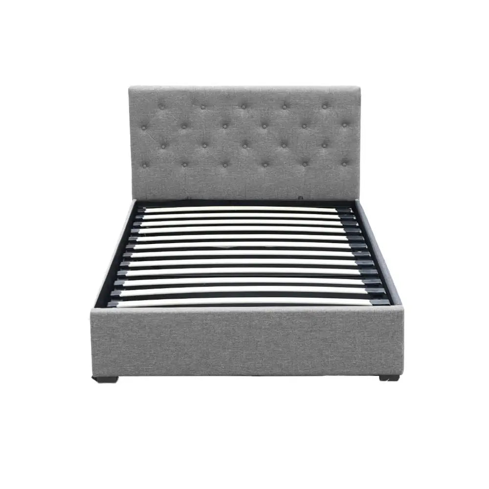 Bed Frame King Single Size Gas Lift Grey Vila