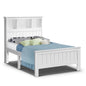 Bed Frame King Single Size Wooden with 3 Shelves Head White