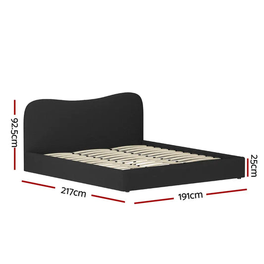 Bed Frame King Size Boucle Dara