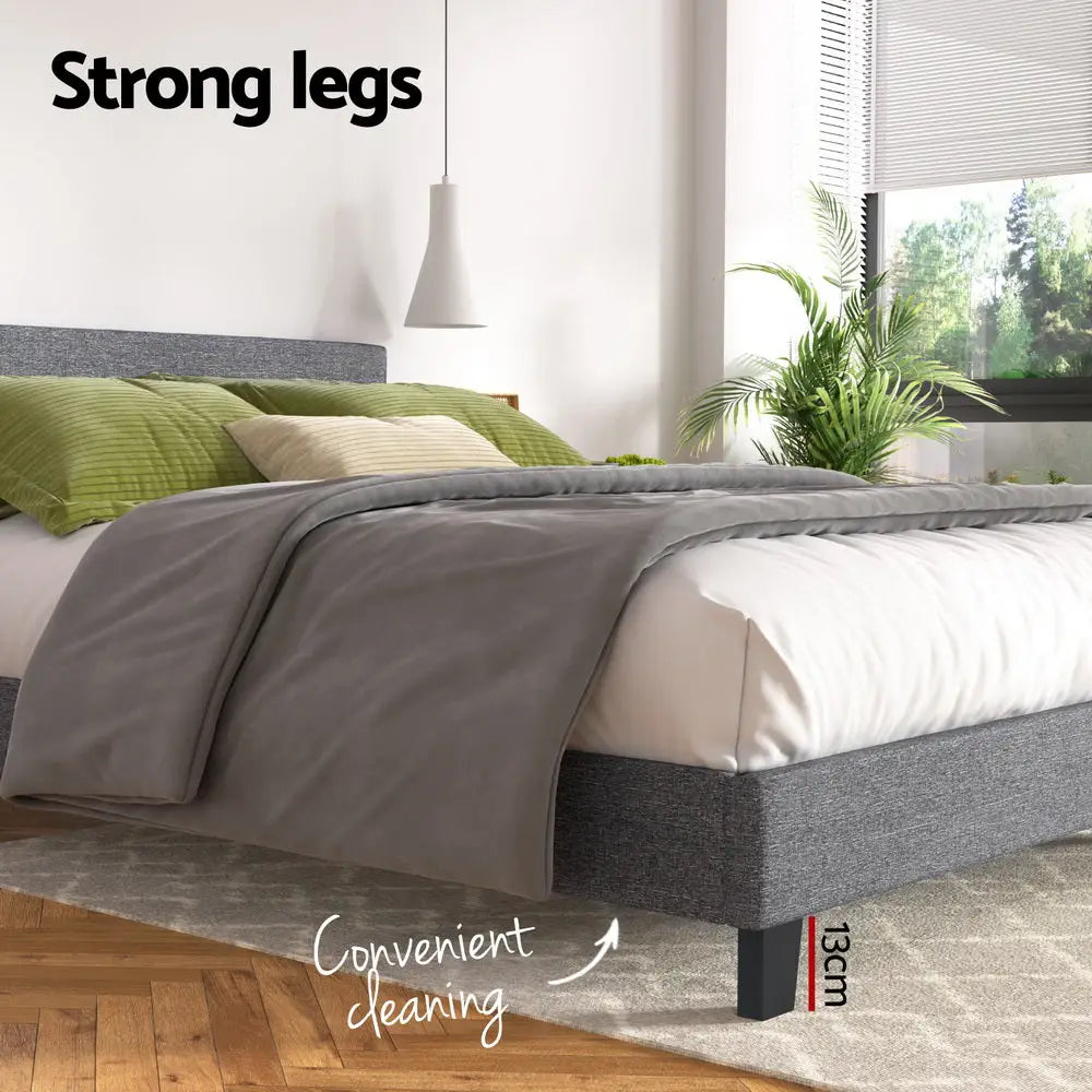 Bed Frame King Size Grey Neo