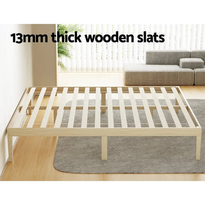 Bed Frame King Size Wooden Base Mattress Platform Timber Pine Bruno