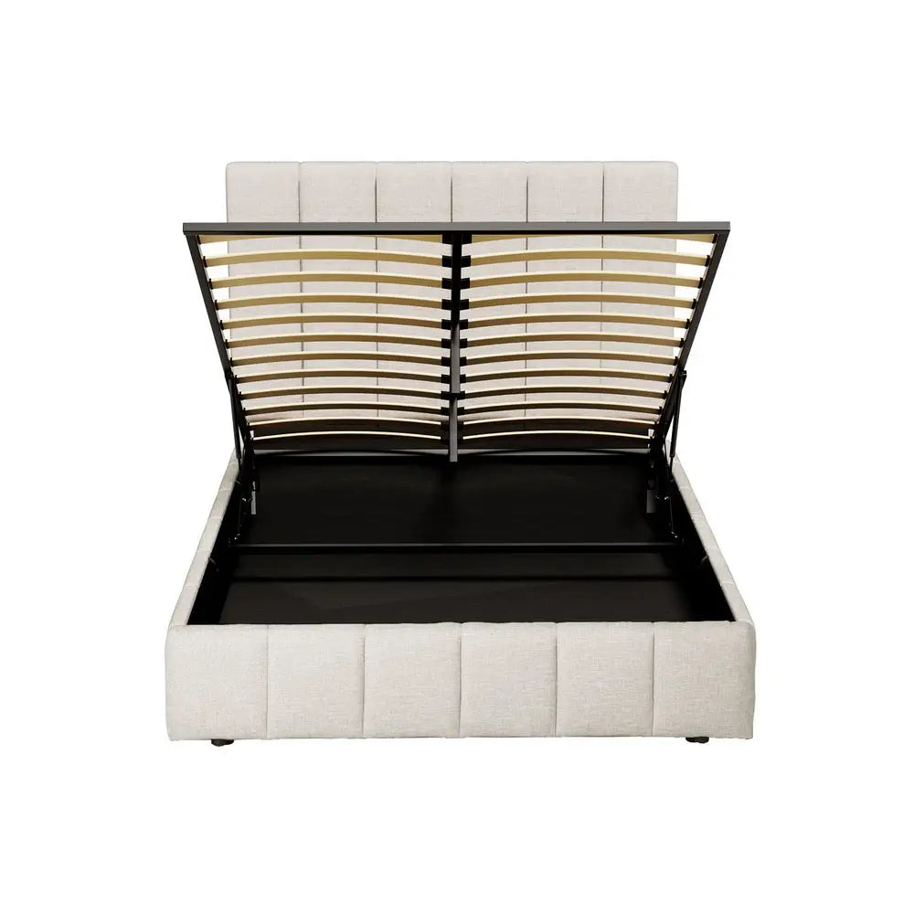 Bed Frame Queen Size Beige Tette