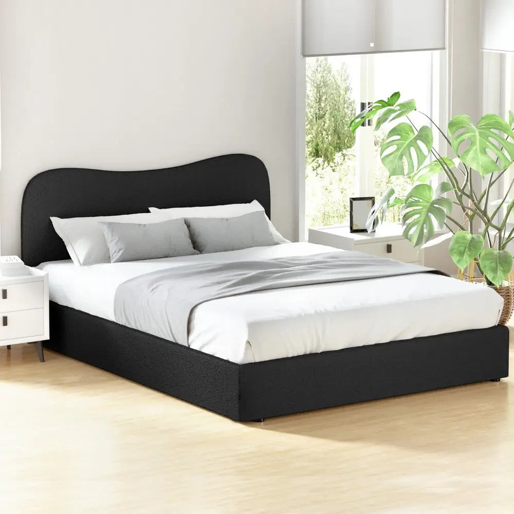 Bed Frame Queen Size Boucle Dara