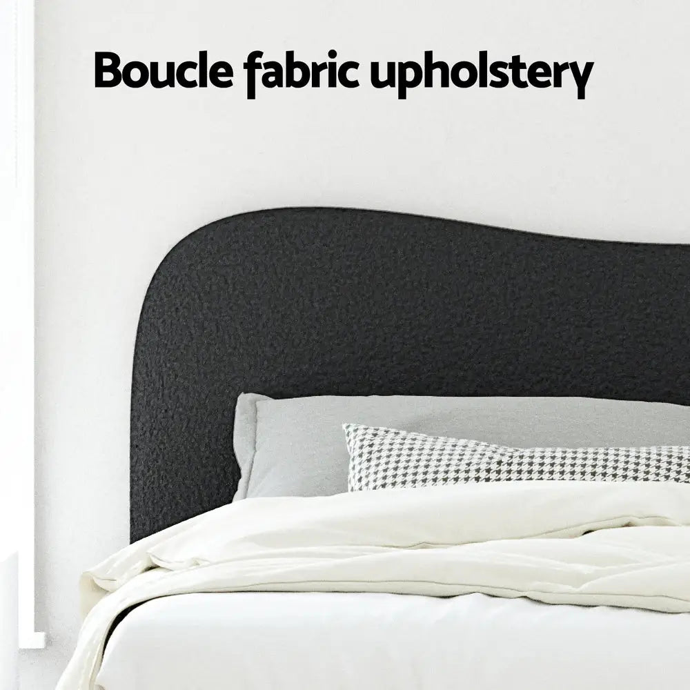 Bed Frame Queen Size Boucle Dara