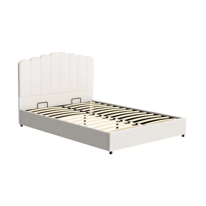 Bed Frame Queen Size Boucle Fion