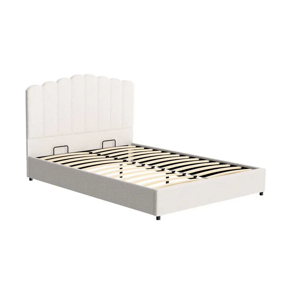 Bed Frame Queen Size Boucle Fion