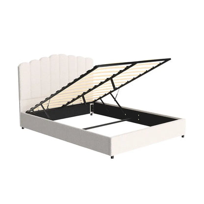 Bed Frame Queen Size Boucle Fion