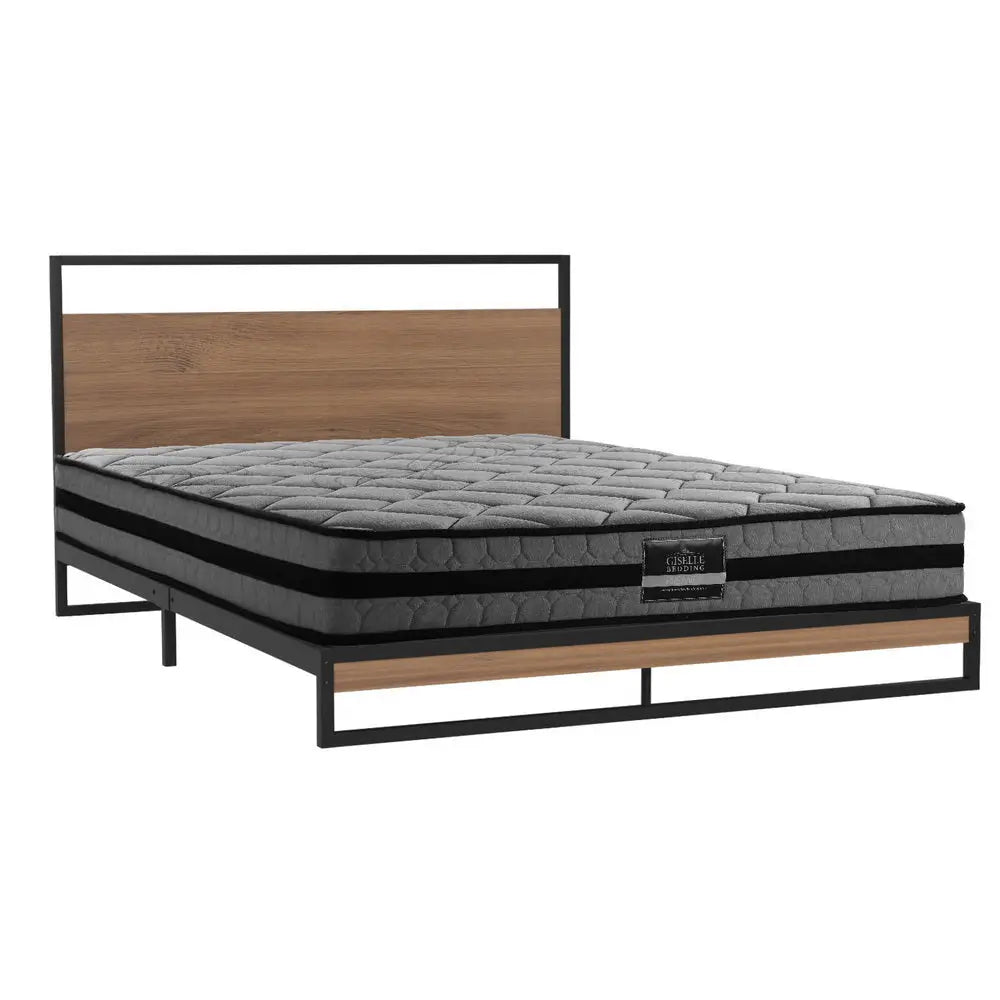Bed Frame Queen Size Metal Dane with Mattress