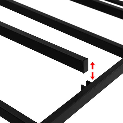 Bed Frame Queen Size Metal Grey Mason