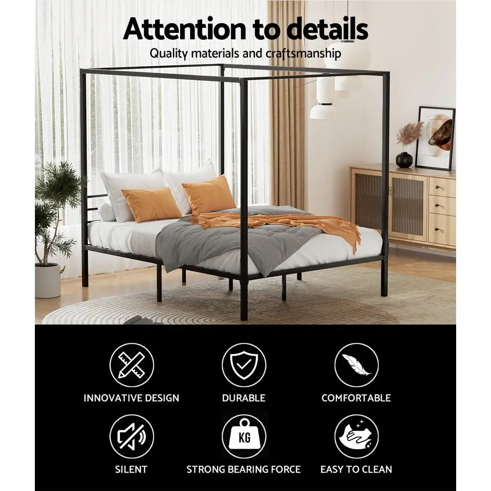 Bed Frame Queen Size Metal Pochy