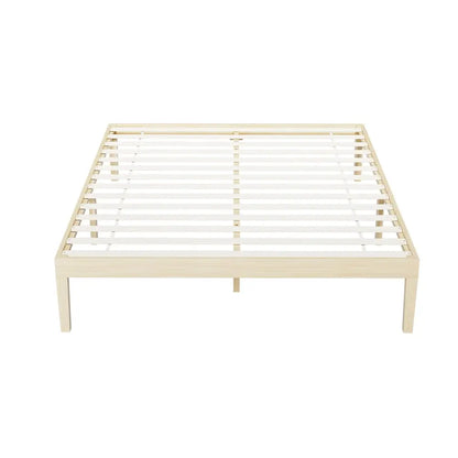 Bed Frame Queen Size Wooden Base Mattress Platform Timber Pine Bruno