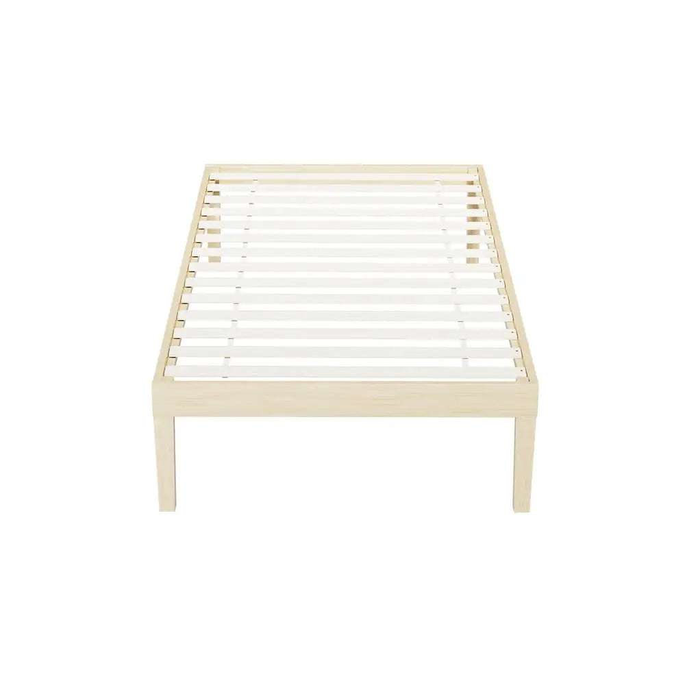 Bed Frame Single Size Wooden Base Mattress Platform Timber Pine Bruno