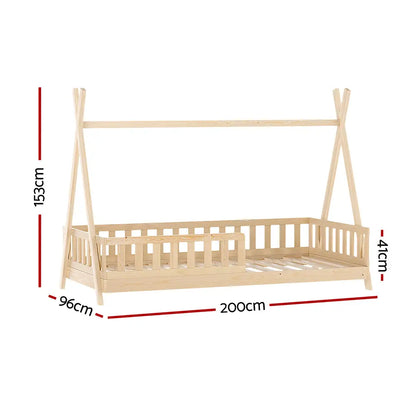 Bed Frame Wooden Kids House Frames Oak Puah
