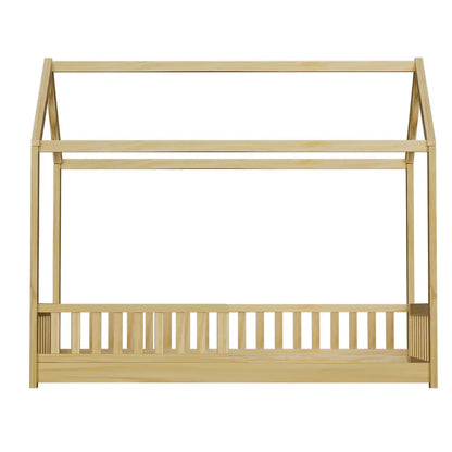 Bed Frame Wooden Kids House Oak Rock