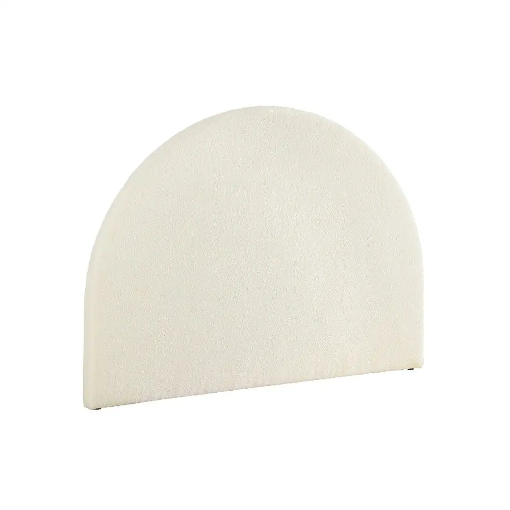 Bed Head Headboard Frame Double Boucle - Grei White