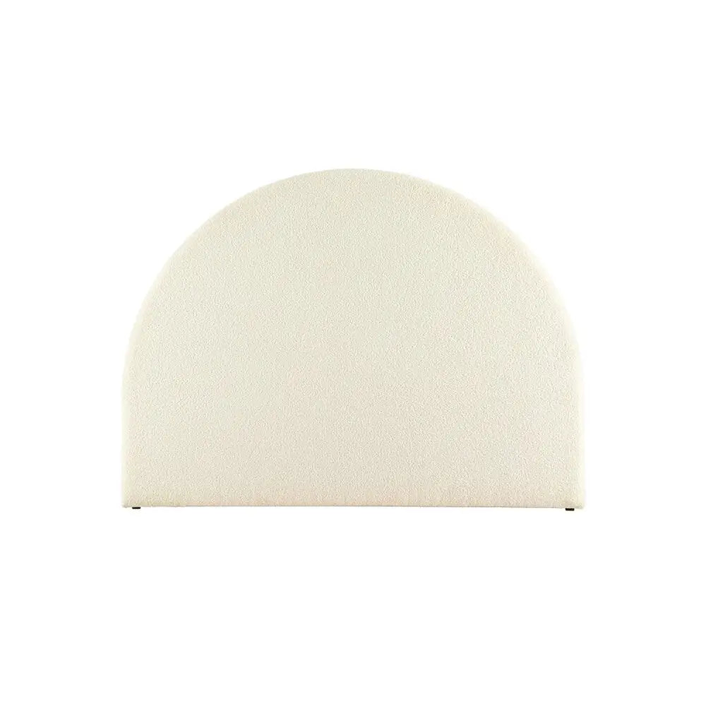 Bed Head Headboard Frame Double Boucle - Grei White