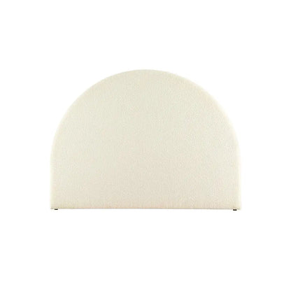 Bed Head Headboard Frame Double Boucle - Grei White