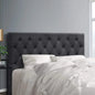 Bed Head Headboard Queen Size Fabric - Cappi Charcoal
