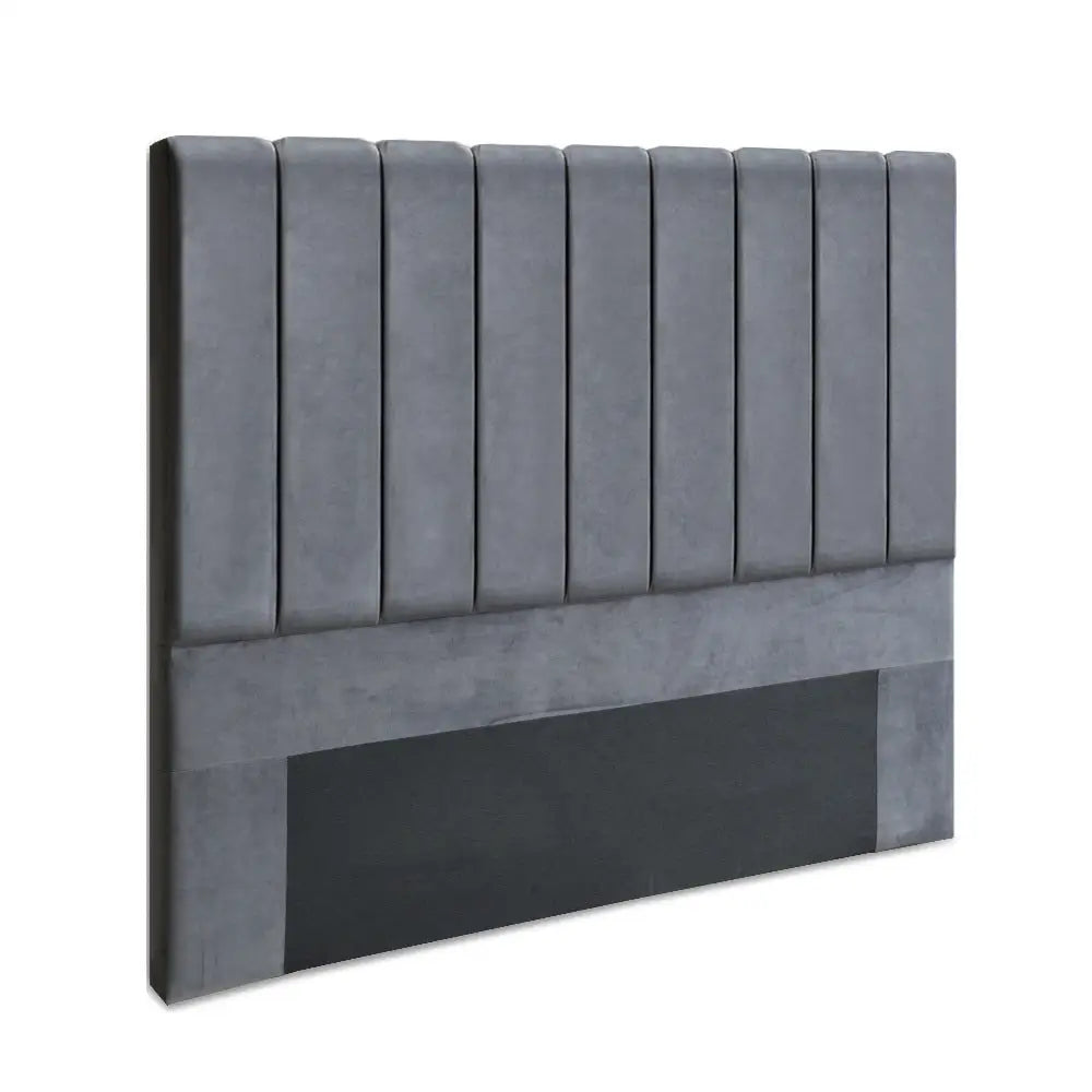 Bed Head Headboard Queen Velvet - Vela Grey